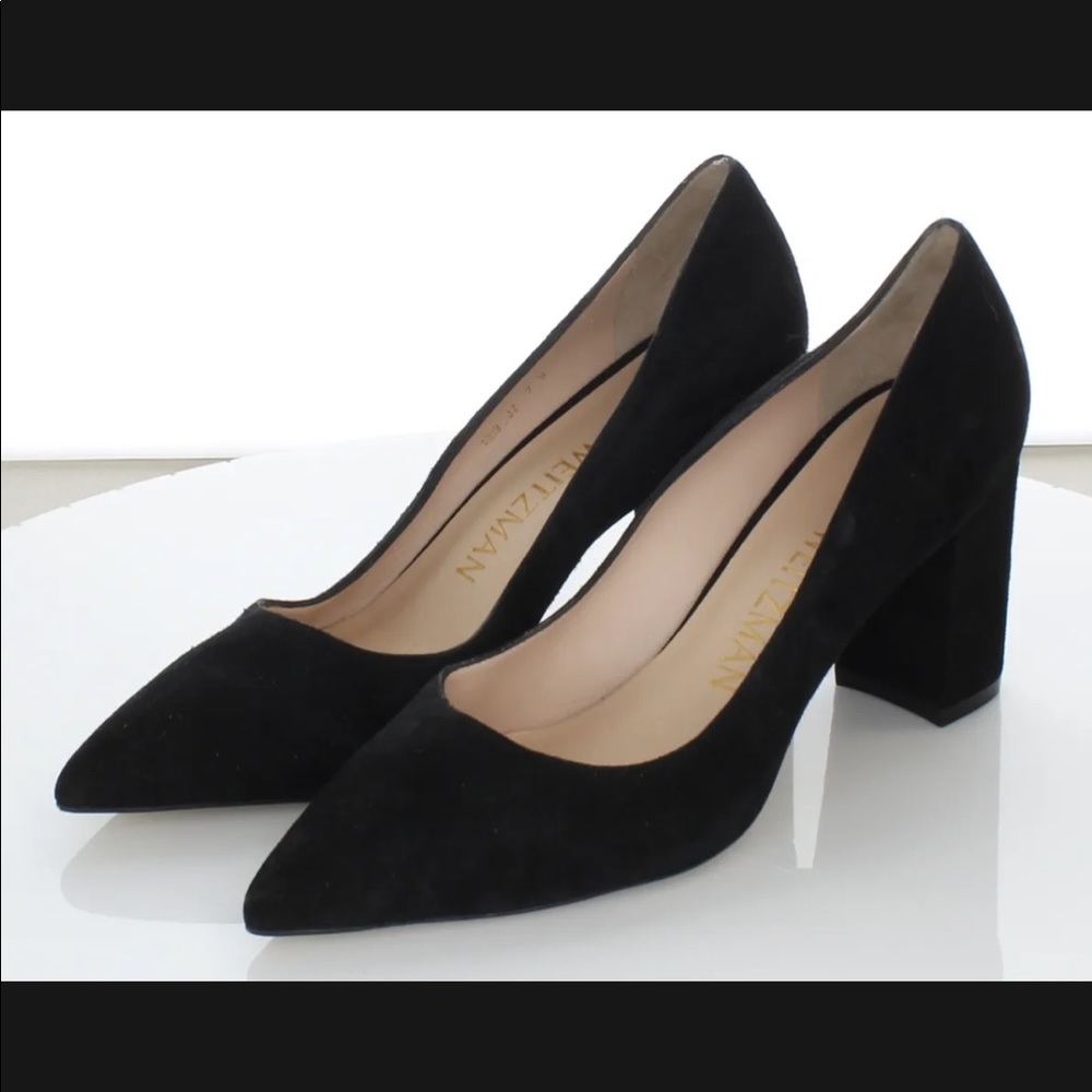 Stuart Weitzman Laney Pump Black Suede Size 7